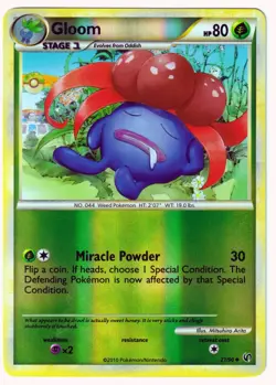 Gloom Uncommon Undaunted 27/90 LP Reverse Holo Pokemon TCG - Image 1