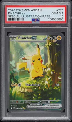 2026 POKEMON ASC EN-ASCENDED HEROES SPECIAL ILLUSTRATION RARE PIKACHU EX PSA 10 - Image 1