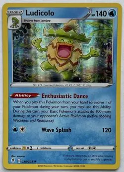 Ludicolo 034/203 Holo Rare Evolving Skies Pokemon Holo Lightly Played - Image 1