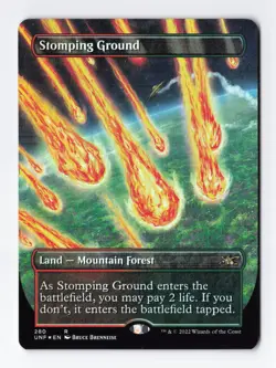 Stomping Ground Borderless Foil Unfinity Magic the Gathering MTG Card LP/NM - Image 1