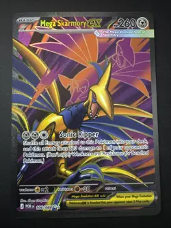 Mega Skarmory EX 106/088 Full Art Ultra Rare Pokemon Perfect Order - Image 1