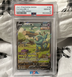 2021 Pokemon GOLURK V 182/203 Evolving Skies Gem Mint PSA 10 - Image 1