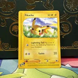 Pikachu 124/165 Common Expedition Base Set Pokemon LP / LP + - Image 1