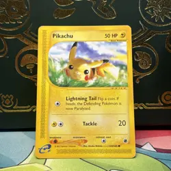 Pikachu 124/165 Common Expedition Base Set Pokemon LP / LP + - Image 3