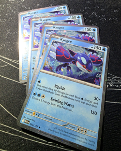 4x Kyogre 034/132 x4 COSMOS Holo - Mega Evolutions - Pokemon Playset - Image 1