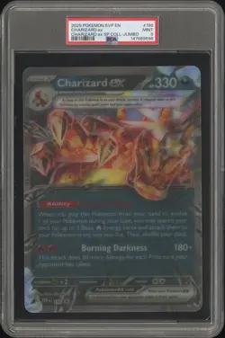 2025 POKEMON SVP EN-SV BLACK STAR PROMO #196 CHARIZARD EX PSA 9 - Image 1