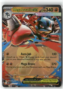 Mega Lucario ex 113/217 Double Rare Ascended Heroes Pokemon Near Mint - Image 1