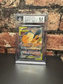 Eevee & Snorlax GX BGS 8.5 Pokemon TCG Tag Team Black Star Promo 2019 - Image 1