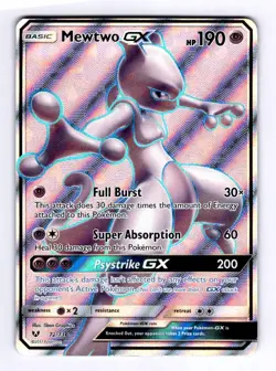 Mewtwo GX (Full Art) Shining Legends #72 (2017) Ultra Rare Holo NM Pokemon - Image 1