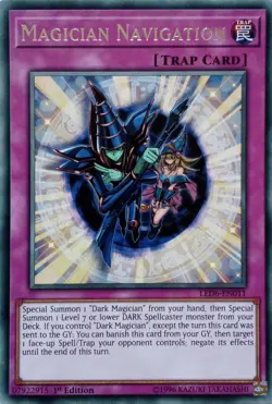LED6-EN011 MAGICIAN NAVIGATION RARE 1ST EDITION YuGiOh CARD - Image 1