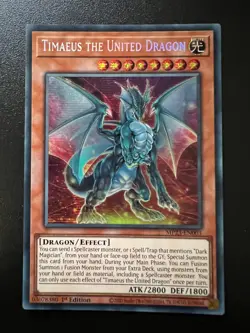 Timaeus the United Dragon MP23-EN003 Prismatic Secret Rare 1st Edition NM Yugioh - Image 1