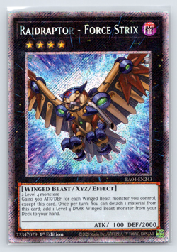 Raidraptor - Force Strix - RA04-EN243 - Platinum Secret Rare 1st Edition Yugioh - Image 1