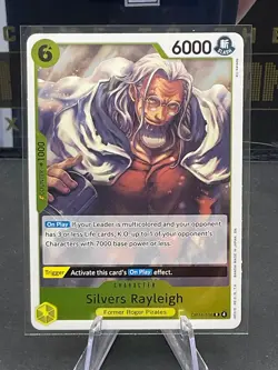 Silvers Rayleigh OP14-108 The Azure Sea’s Seven Foil Rare (R) One Piece Card CCG - Image 1