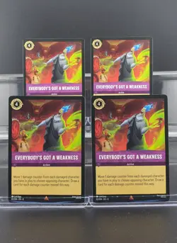 Disney Lorcana Everybody's Got A Weakness 82/204 Reign of Jafar Rare 4 Cards Set - Image 1