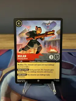 Disney Lorcana - Mulan Charging Ahead 141/204 - Reign of Jafar - Super Rare - Image 1
