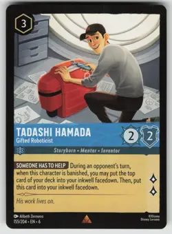 Tadashi Hamada - Gifted Roboticist Rare Azurite Sea 155/204 Disney Lorcana - Image 1