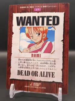 Nami #17 One Piece Carddass Masters Card 2000 Bandai Japanese TCG CCG JUMP B1 - Image 2
