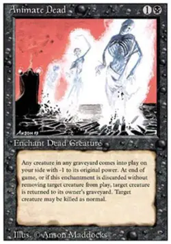 MTG English Animate Dead Light Play Normal Revised - Image 1