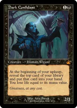 MTG English Dark Confidant (Retro Frame) NM Foil Ravnica Remastered - Image 1