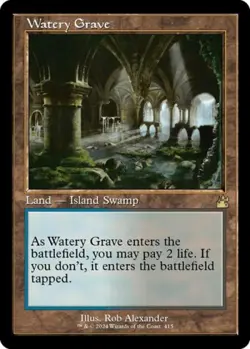 MTG English Watery Grave (Retro Frame) NM Foil Ravnica Remastered - Image 1