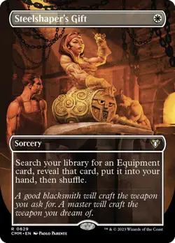 1x - Steelshaper's Gift - Borderless #629 - Commander Masters - NM MTG - Image 1
