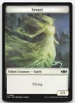 Angel // Spirit Double-Sided Token 2-6 TDC Commander: Tarkir: Dragonstorm MTG NM - Image 2