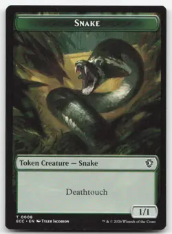 Snake // Scarecrow Double-Sided Token 8-11 ECC Commander: Lorwyn Eclipsed MTG NM - Image 1