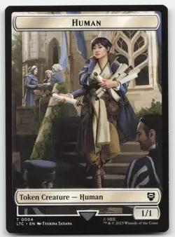Human Knight // Human Double-sided Token 9-4 LTC MTG Magic NM - Image 2