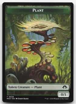 Plant // Zombie Double-sided Token 26-21 MH3 Commander: Modern Horizons 3 MTG NM - Image 1