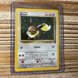 Pokemon Card Eevee 55/82 Team Rocket Uncommon Unlimited LP-NM - Image 1
