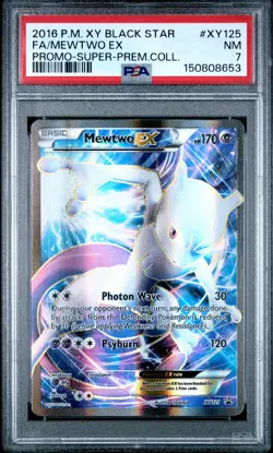 MEWTWO EX XY Black Star Promo Holo Super Premium #XY125 PSA 7 Pokemon - Image 1