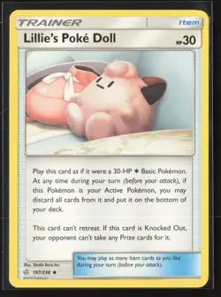 Lillie's Poke Doll 197/236 Uncommon Cosmic Eclipse Pokemon Near Mint - Image 1