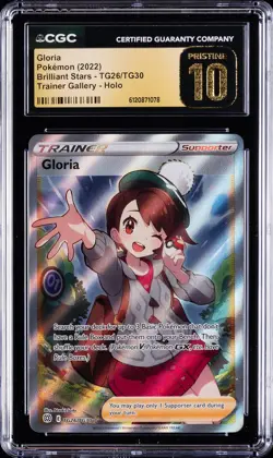 2022 POKEMON SWORD & SHIELD BRILLIANT STARS FULL ART/GLORIA CGC 10 PRISTINE - Image 1