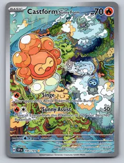 Castform Sunny Form 195/191 Illustration Rare Surging Sparks Near Mint - Image 1