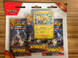 2 Pokemon Scarlet Violet Surging Sparks- 3 packs each - Zapdos & Quasire - Image 2