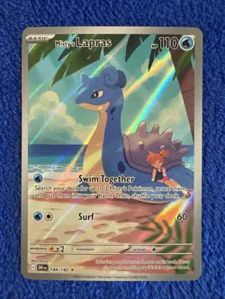 Pokemon TCG: Misty's Lapras IR Illustration Rare SV10: Destined Rivals 194/182 - Image 1