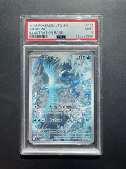 2025 Pokemon JTG EN Articuno Illustration Rare #161 PSA Mint 9 - Image 1