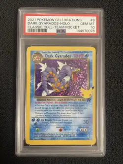2021 Pokemon Celebrations Dark Gyarados Holo #8/82 PSA GEM MT 10 - Image 1