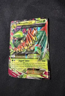 Pokemon M Sceptile EX Mega Full Art Ultra Rare Holo 8/98 XY Ancient Origins 220… - Image 2