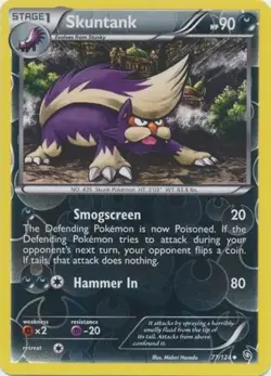 Pokemon - Skuntank - 77/124 - Uncommon - Reverse Holo - BW - Dragons Exalted - N - Image 1