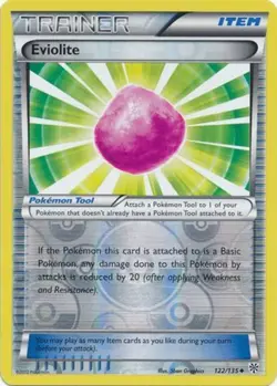 Pokemon - Eviolite - 122/135 - Uncommon - Reverse Holo - BW Plasma Storm - NM - Image 1
