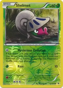 Pokemon - Shelmet - 11/101 - Common - Reverse Holo - BW - Noble Victories - NM - Image 1