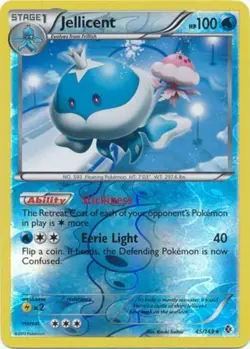 Pokemon - Jellicent - 45/149 - Rare - Reverse Holo - BW - Boundaries Crossed - N - Image 1