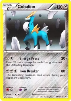 Pokemon - Cobalion - 84/101 - Holo Rare - BW - Noble Victories - NM - Image 1