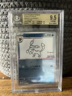 Pokemon Promos Scarlet & Violet Glaceon P Yu Nagaba BGS Beckett Gem Mint 9.5 - Image 1