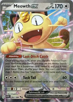 Meowth ex 062/088 Double Rare Perfect Order Pokemon Near Mint - Image 1