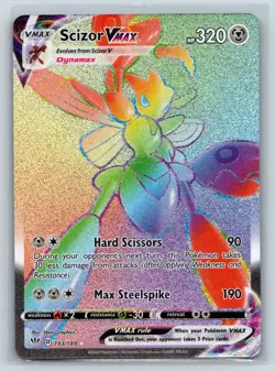 Scizor VMAX 193/189 Rainbow Rare Darkness Ablaze Pokemon Holo Near Mint - Image 1