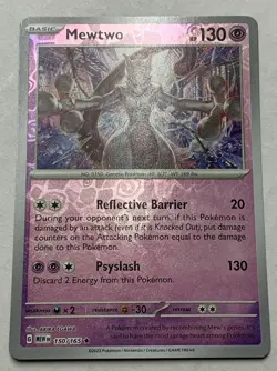 Pokemon Scarlet & Violet 151 Mewtwo 150/165 Reverse Holo Rare LP - Image 1