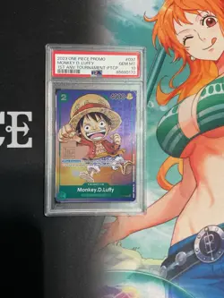 2023 1st Anniversary Stamped Monkey D. Luffy P-037 Foil One Piece PSA 10 English - Image 1