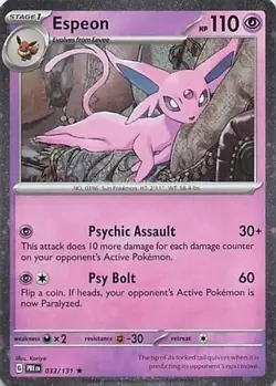 Espeon - Miscellaneous Cards & Products - 033/131 - Holo NM Pokemon - Image 3